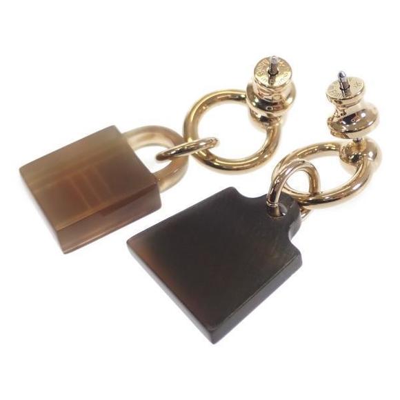 Hermes  Amulette Maroquinier Earrings Metal Earrings 443321 in Good condition - Picture 3 of 6